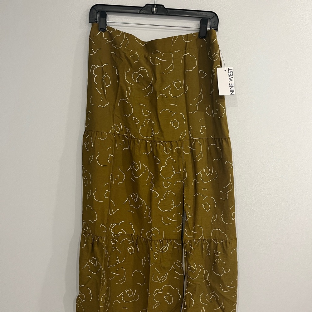 Nine West brown midi skirt